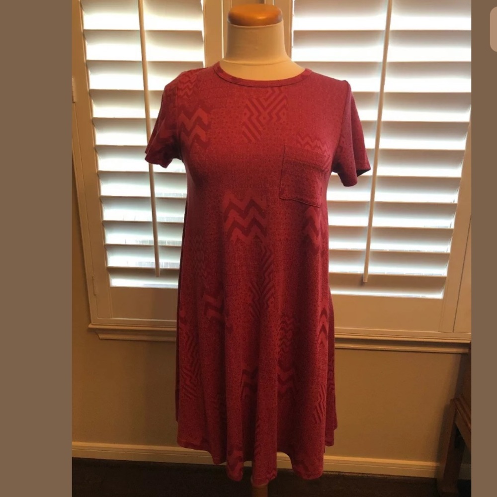 Lularoe Carly Pink Chevron Mix XXS (No Tail)